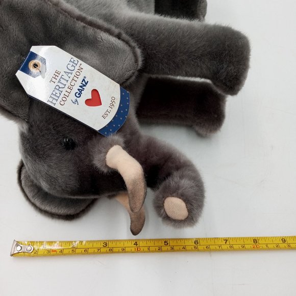 African Elephant Plush Ganz Heritage Collection 12 Inch NWT Hang Tags Collectibl - Picture 8 of 10